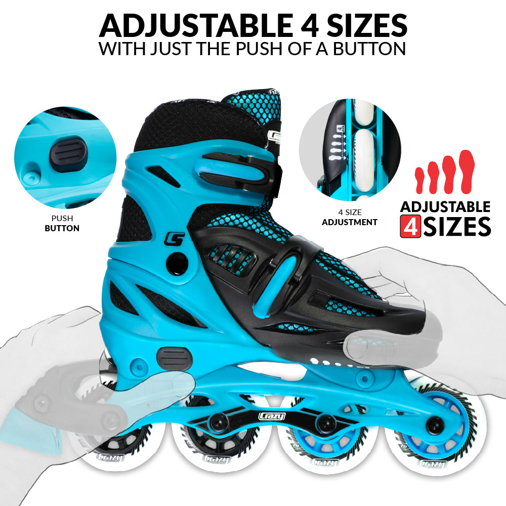 BLADE Teal - Size Adjustable Inline Skates