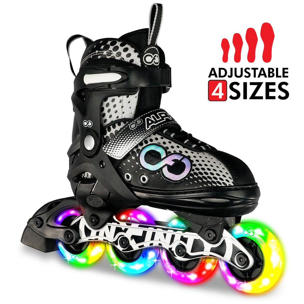 ALPHA Black - Size Adjustable Inline Skates