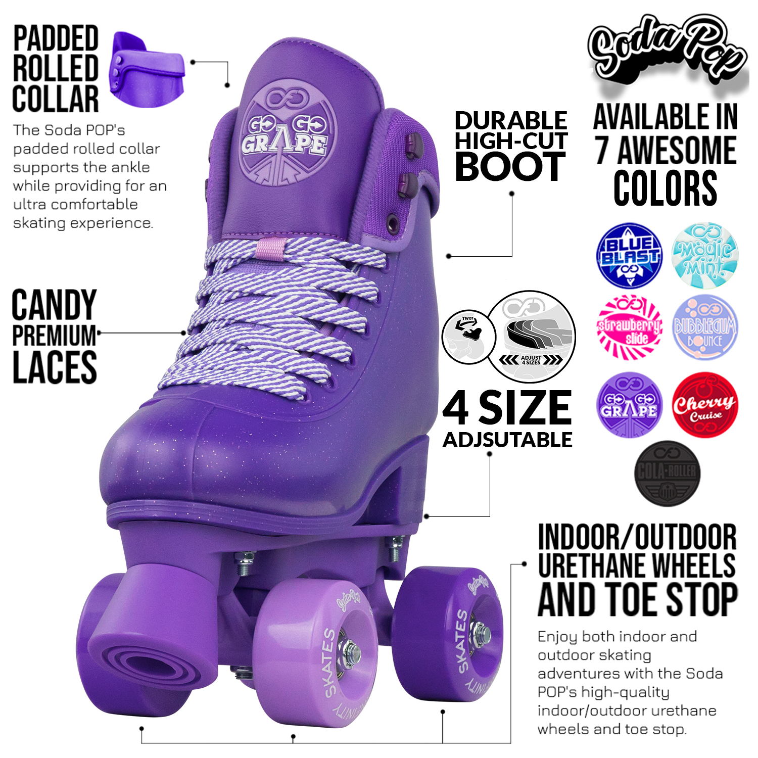 Purple Glitter - Go Go Grape