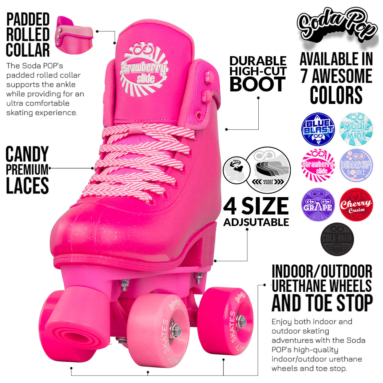 Pink Glitter - Strawberry Slide