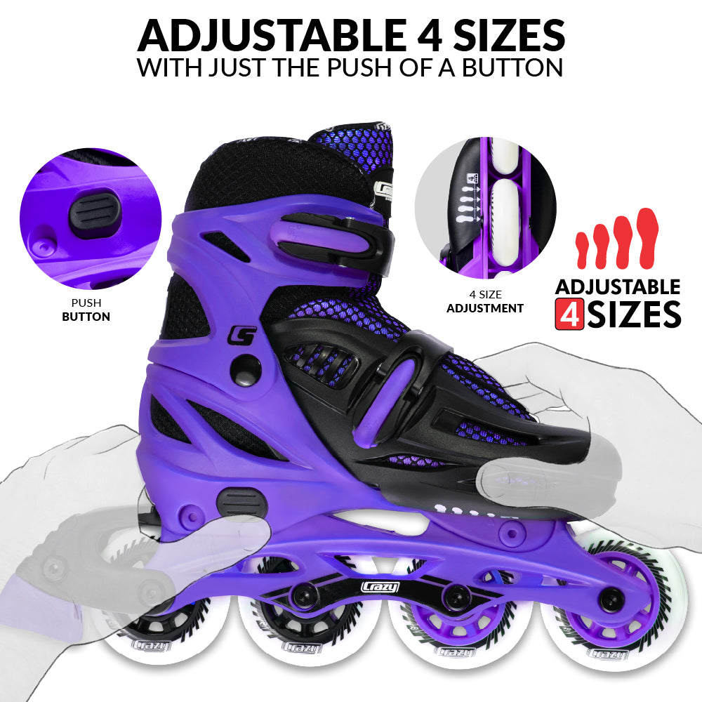 BLADE Purple - Size Adjustable Inline Skates