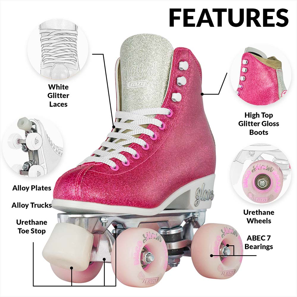 Warehouse Deal | GLAM - Pink Roller Skates