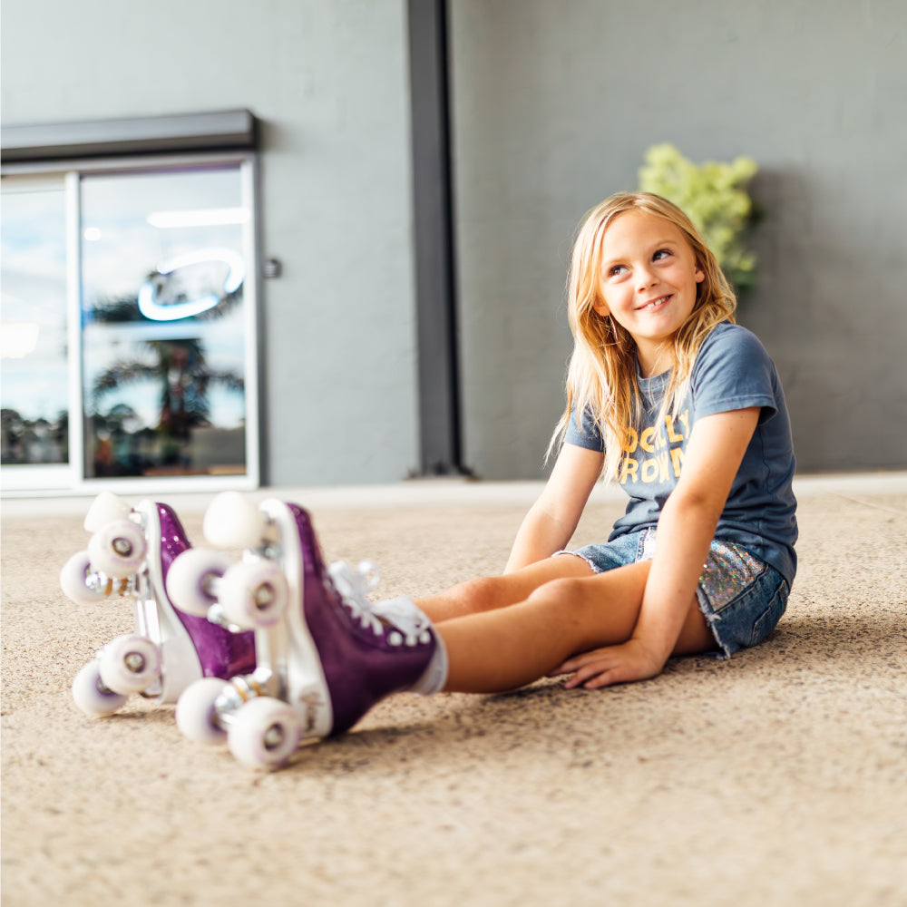 Warehouse Deal | GLAM - Purple Size Adjustable Roller Skates