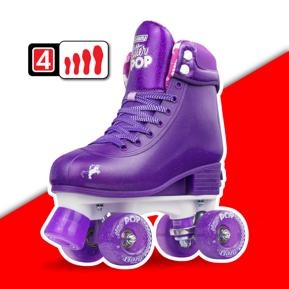 Warehouse Deal | GLITTER POP - Purple Size Adjustable Roller Skate