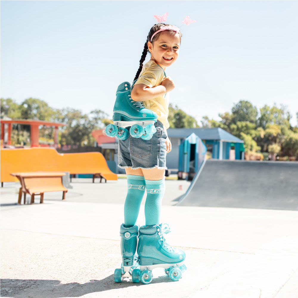 Warehouse Deal | GLITTER POP - Teal Size Adjustable Roller Skate