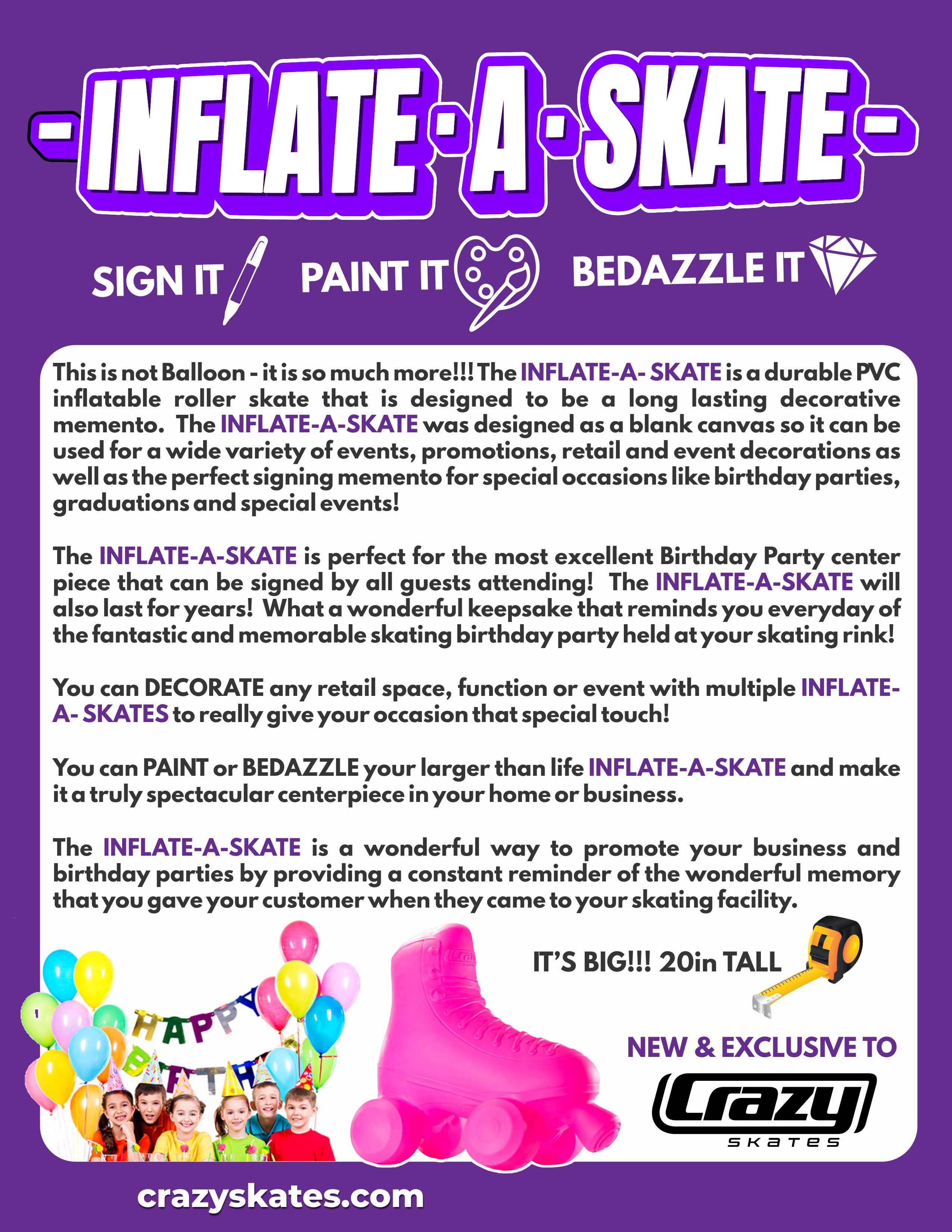 INFLATE-A-SKATE Black