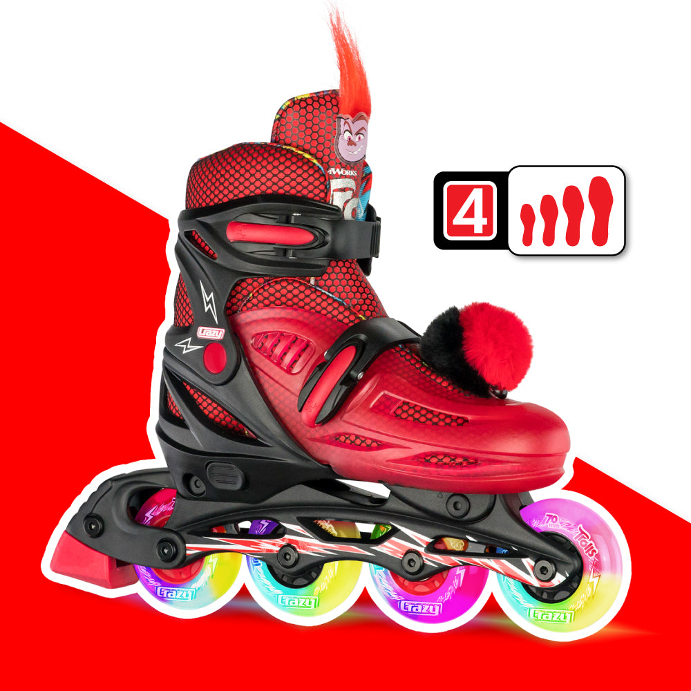 Warehouse Deal | TROLLS - Barb Size Adjustable Inline Skates