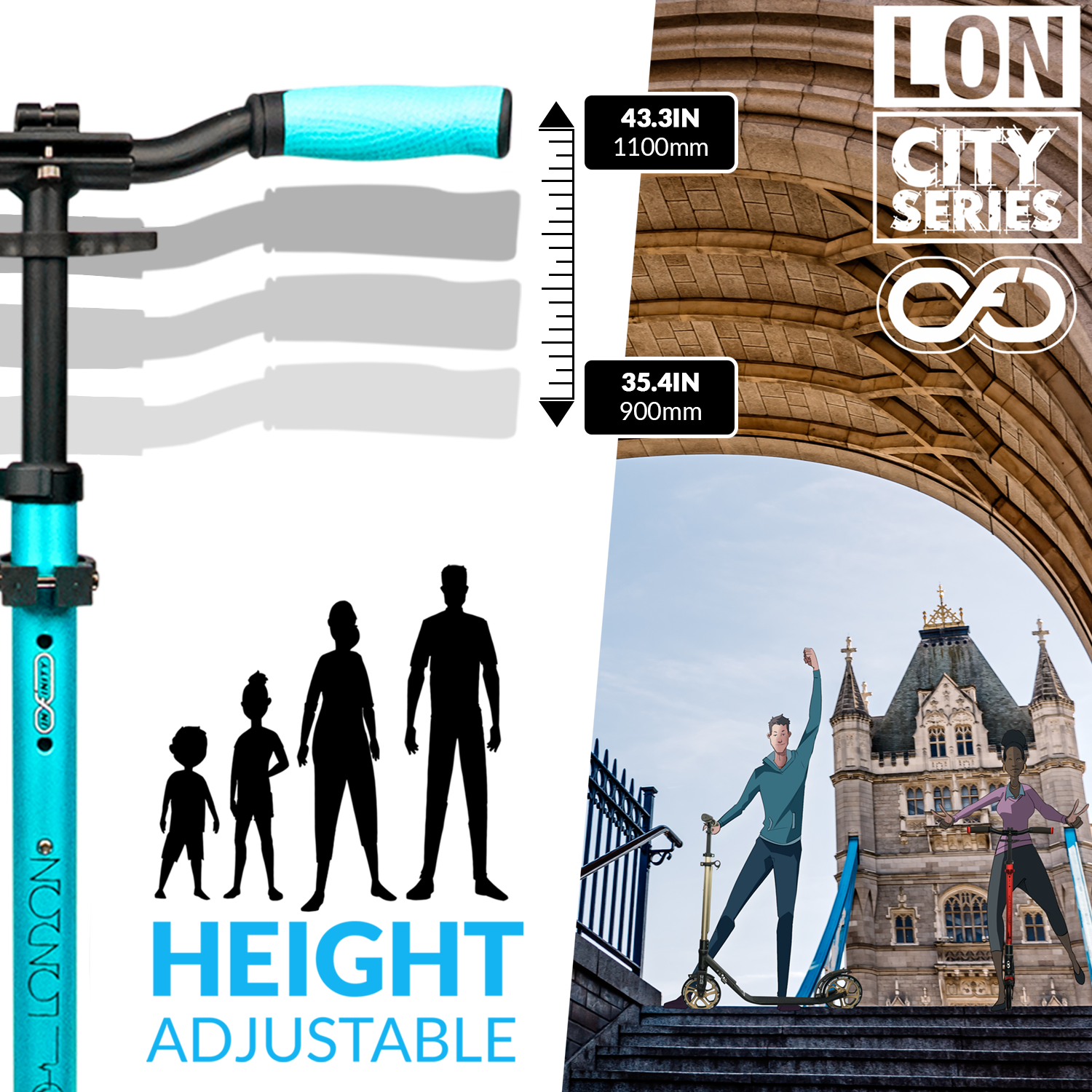 LON Teal - London City Series Scooter