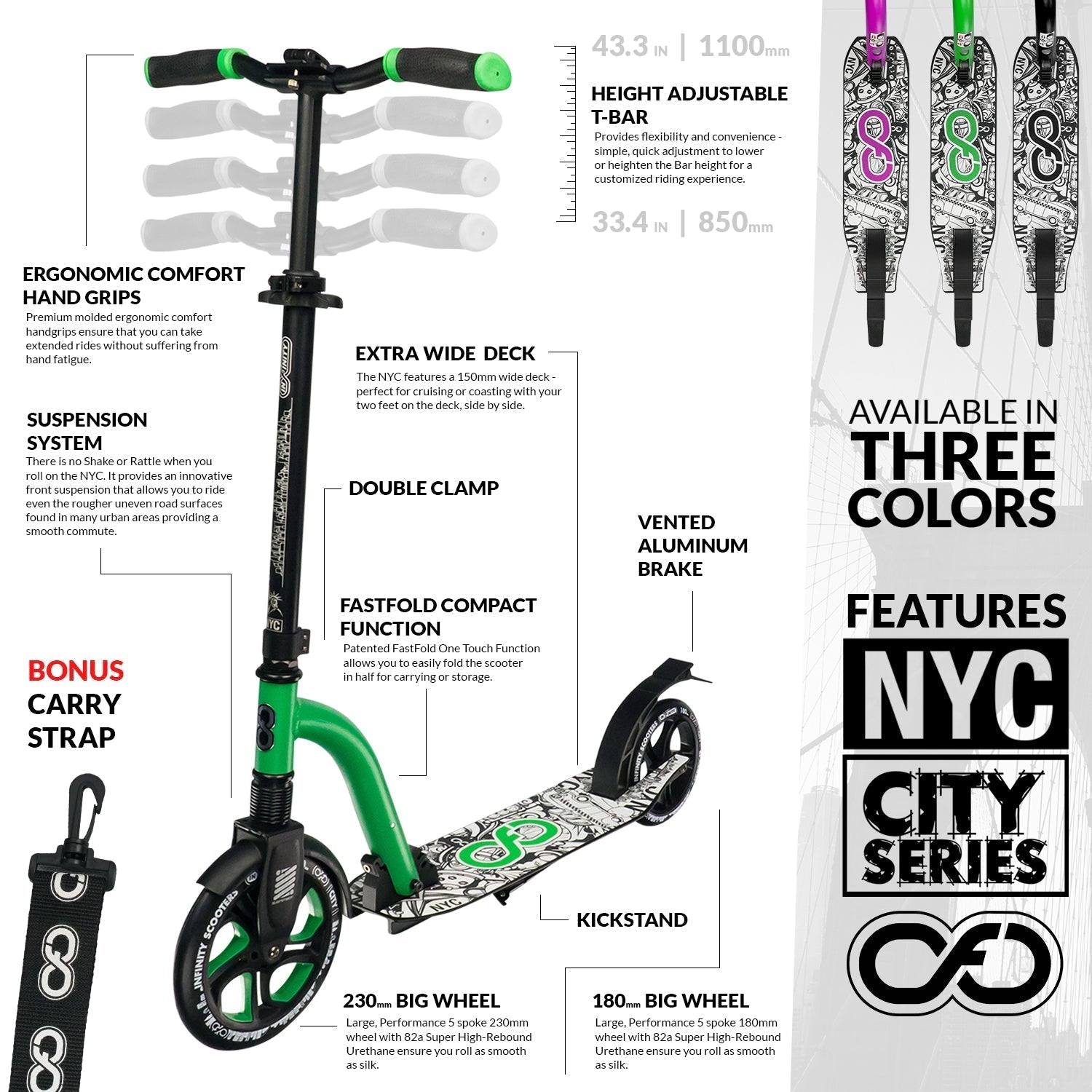 NYC Green - New York City Series Scooter