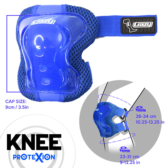 Blue PROTExION Safety Pads - Knee, Wrist & Elbow
