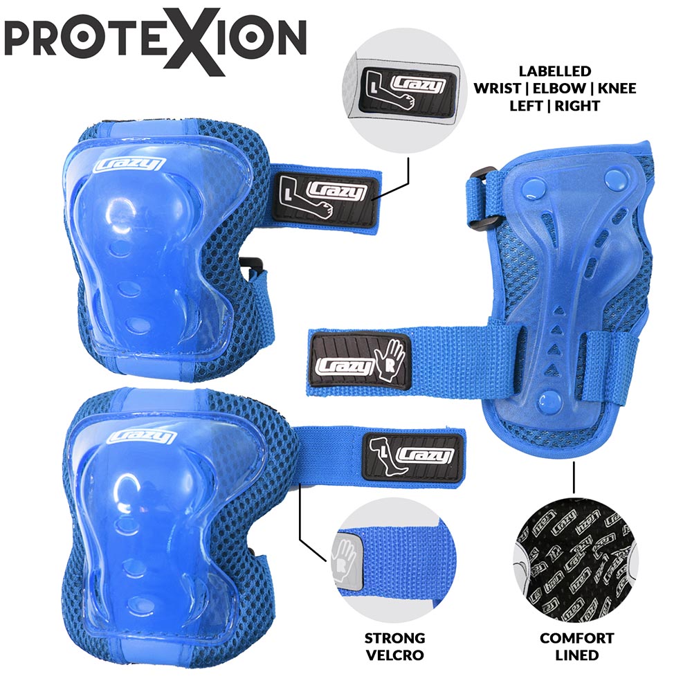 Blue PROTExION Safety Pads - Knee, Wrist & Elbow