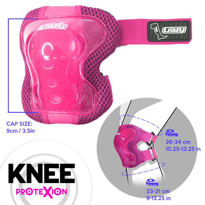 Pink PROTExION Safety Pads - Knee, Wrist & Elbow