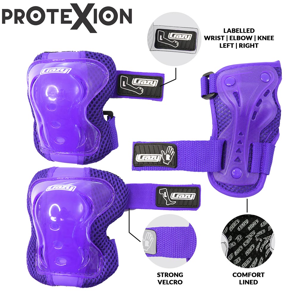 Purple PROTExION Safety Pads - Knee, Wrist & Elbow