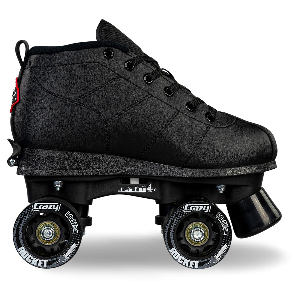 ROCKET JR Black - Size Adjustable Roller Skates