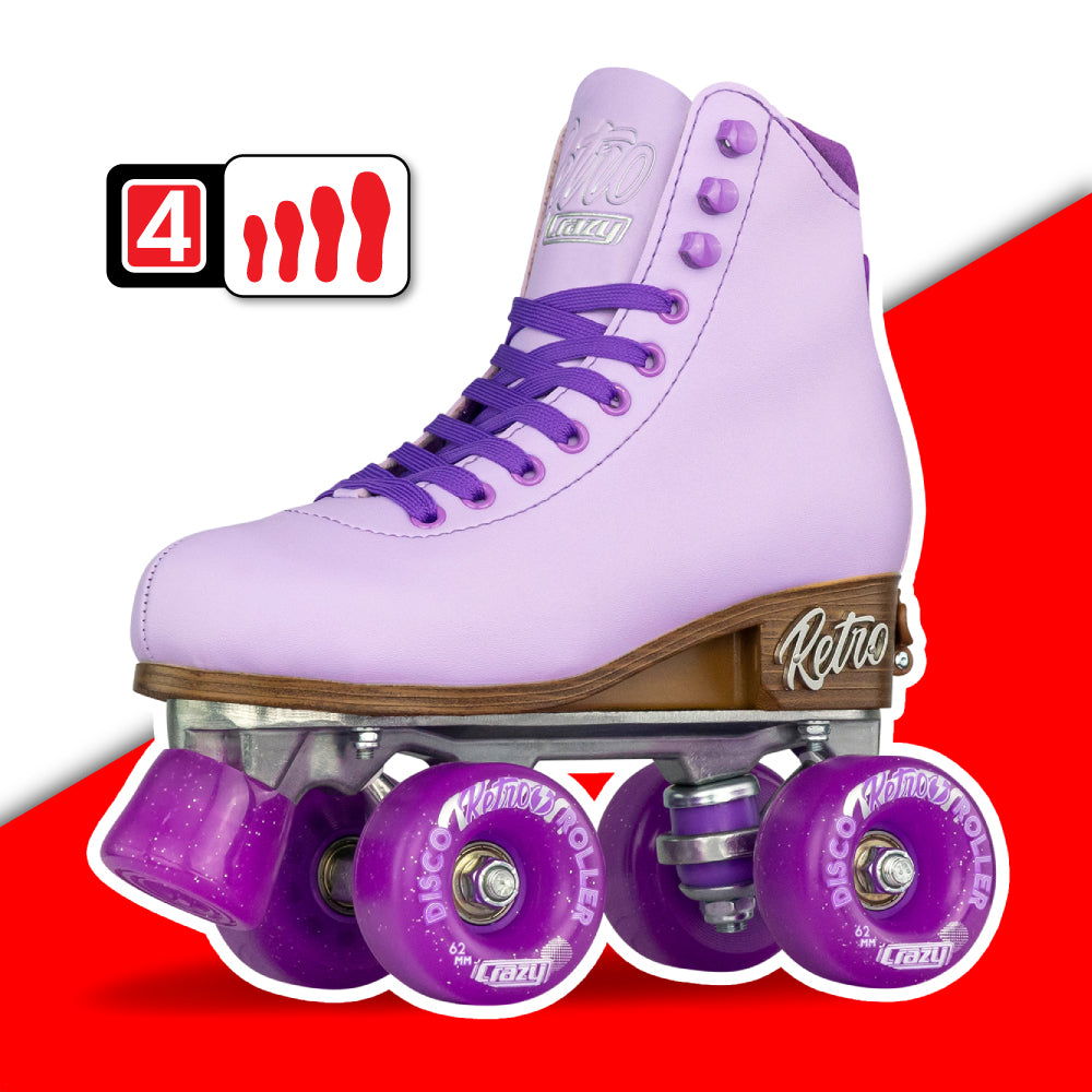 Warehouse Deal | RETRO - Purple Size Adjustable Roller Skates