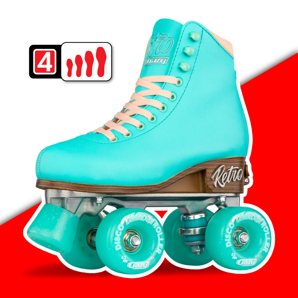 Warehouse Deal | RETRO - Teal Size Adjustable Roller Skates