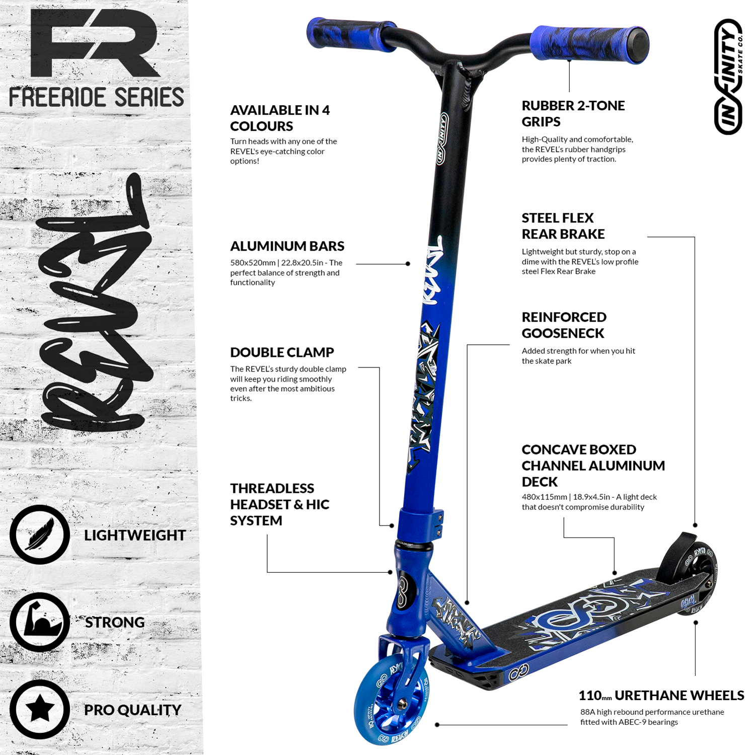 REVEL Blue/Black - FR Series Trick Scooter
