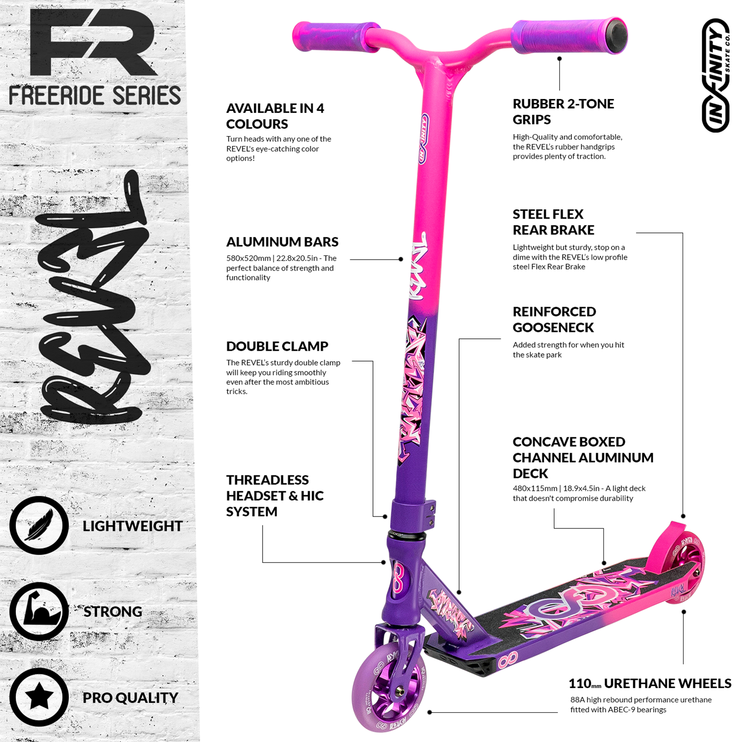 REVEL Pink/Purple - FR Series Trick Scooter