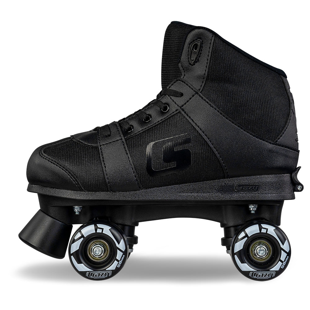 SK8 Black - Size Adjustable Hi-Top Roller Skates