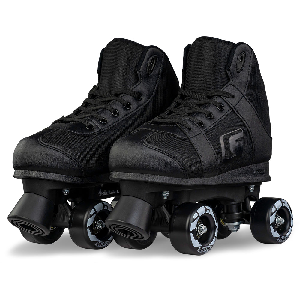 SK8 Black - Size Adjustable Hi-Top Roller Skates