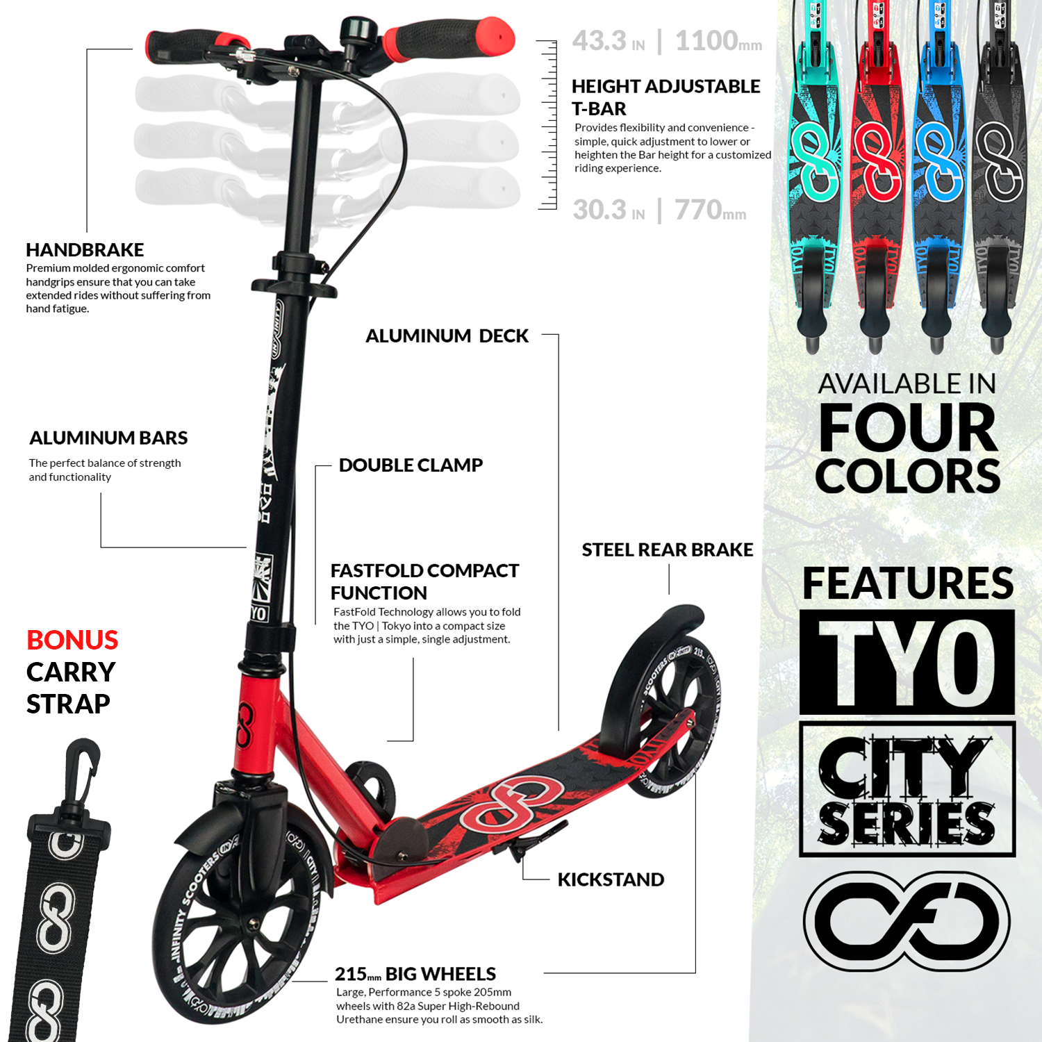 TYO Red - Tokyo City Series Scooter