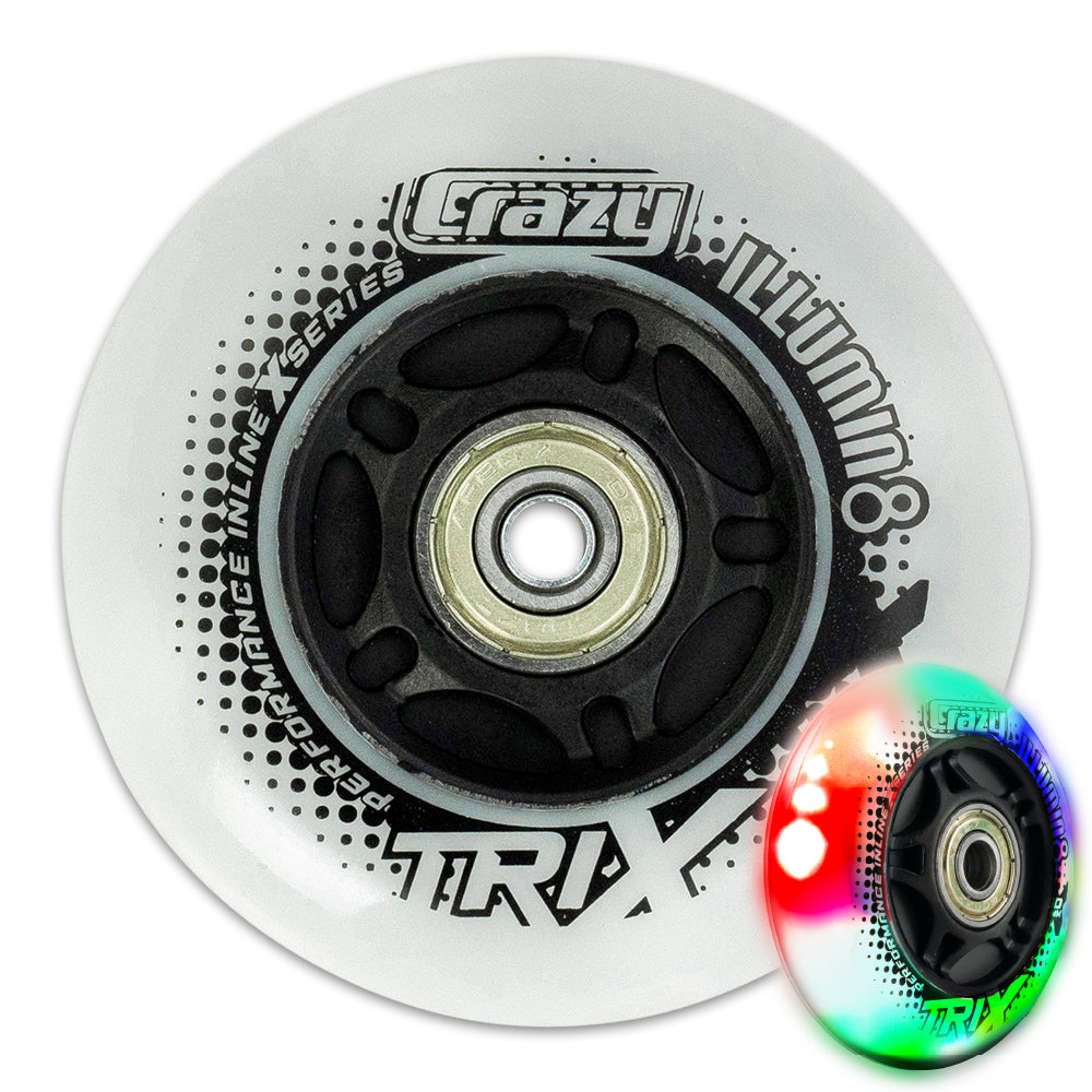 TRIX Black - LED Light-Up Inline Wheels