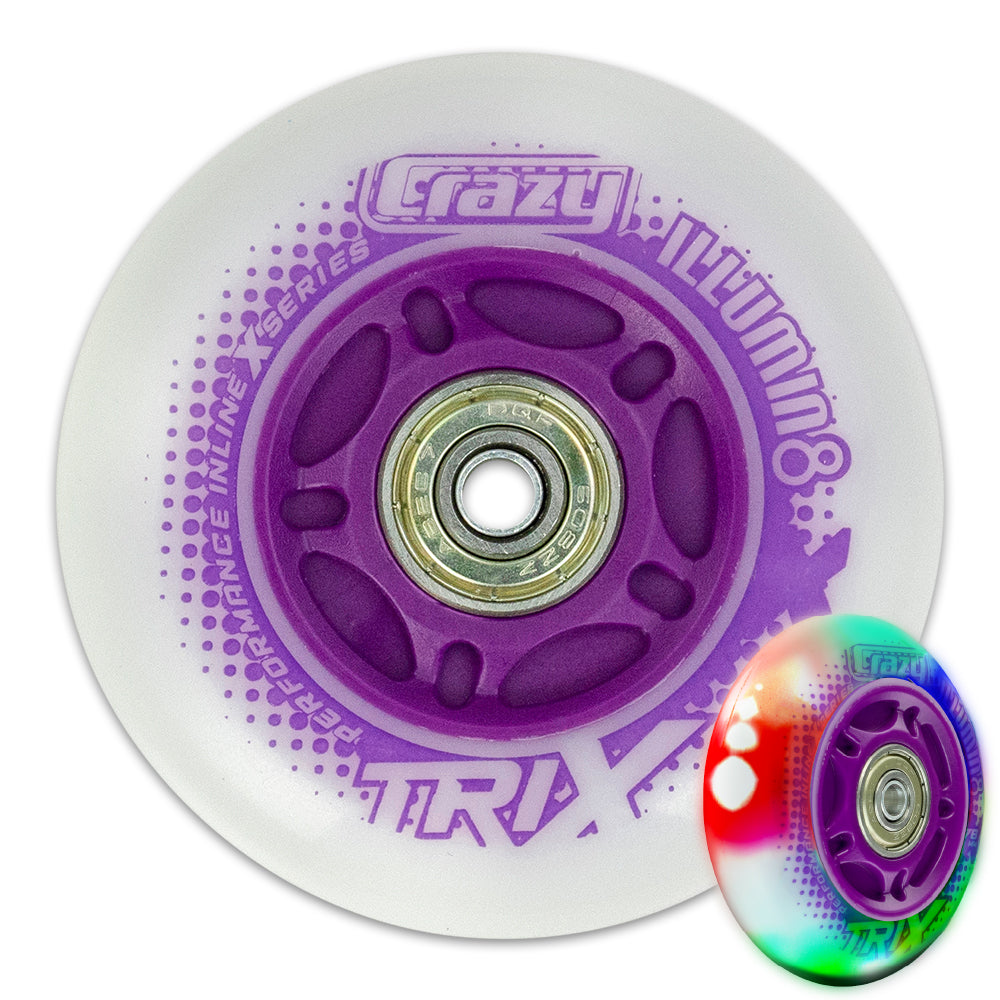 TRIX Purple - LED Light-Up Inline Wheels