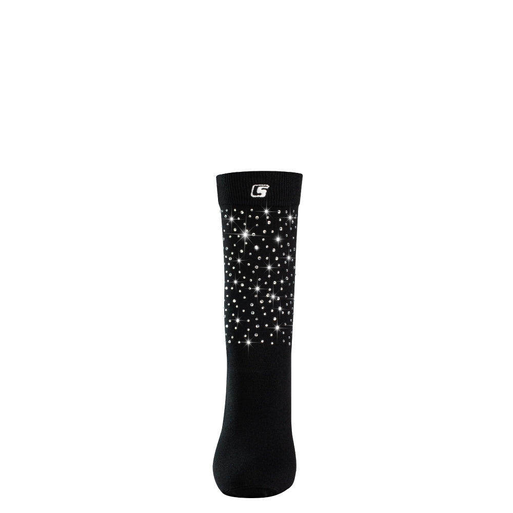 DIAMOND BLACK+SILVER Crew | Crazy Socks