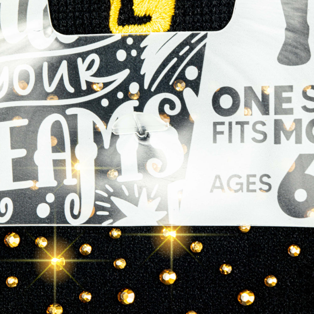 DIAMOND BLACK+GOLD Crew | Crazy Socks