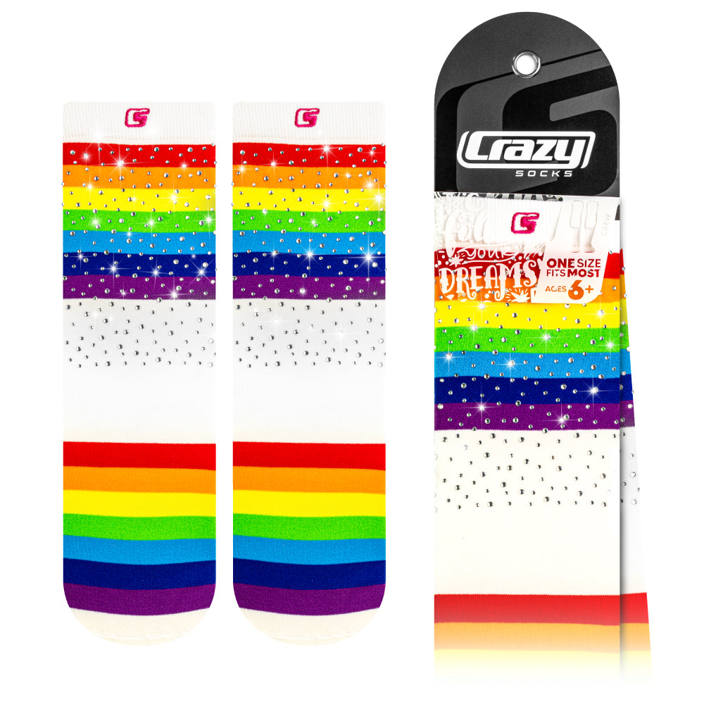 DIAMOND RAINBOW Crew | Crazy Socks