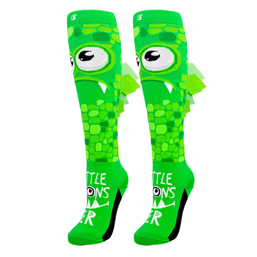 LITTLE MONSTER Green Crazy Socks