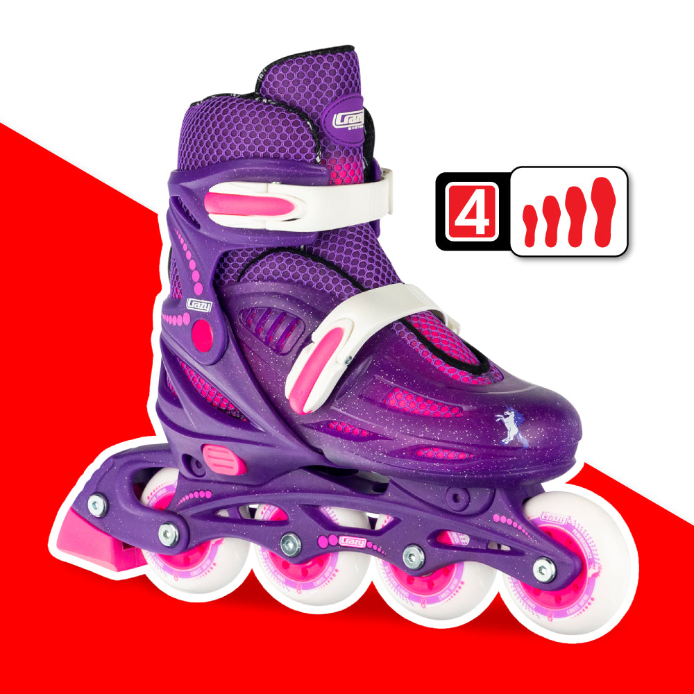 Warehouse Deal | 148 - Purple Glitter Inline Skates