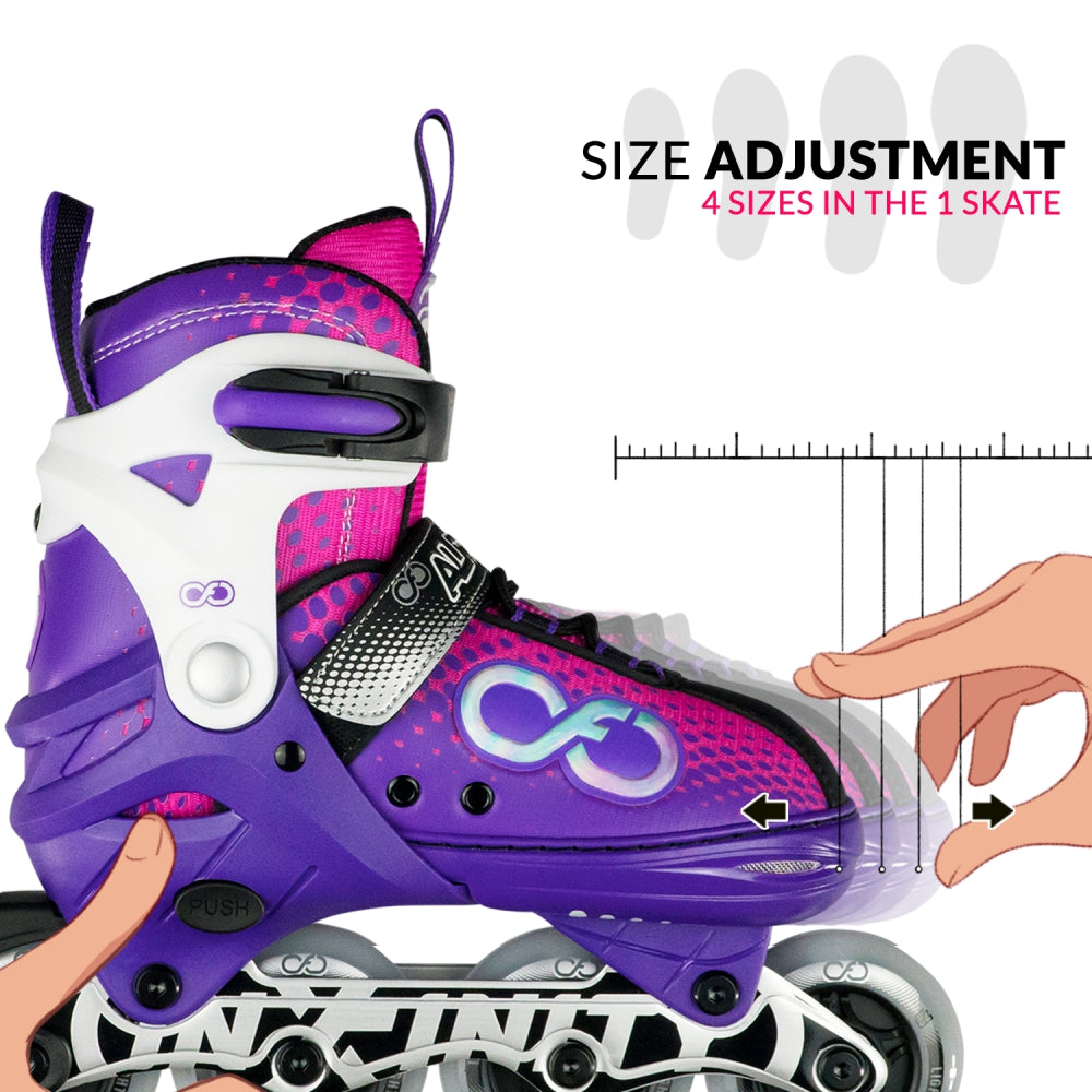 ALPHA Purple - Size Adjustable Inline Skates