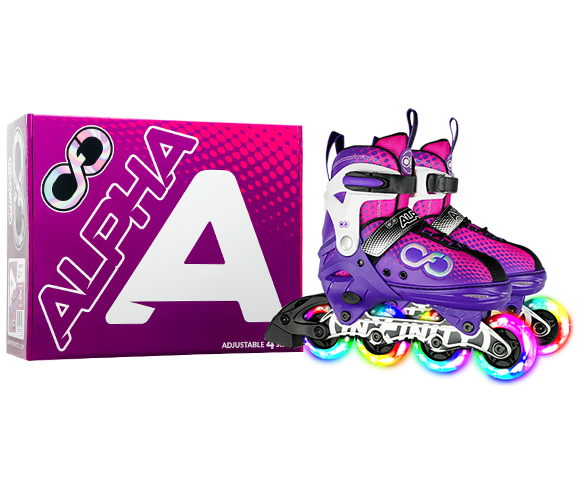 ALPHA Purple - Size Adjustable Inline Skates