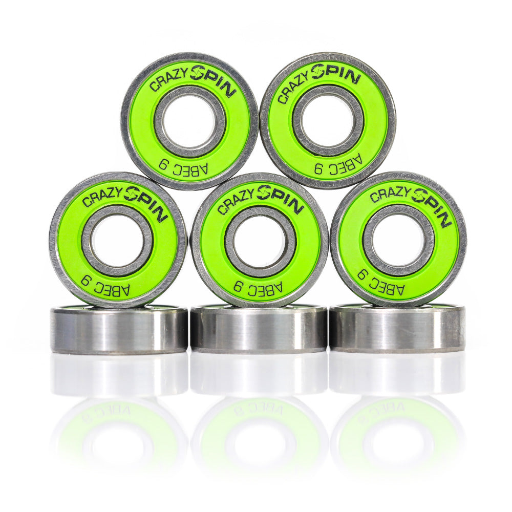 SPIN Bearings | Green - Set of 8