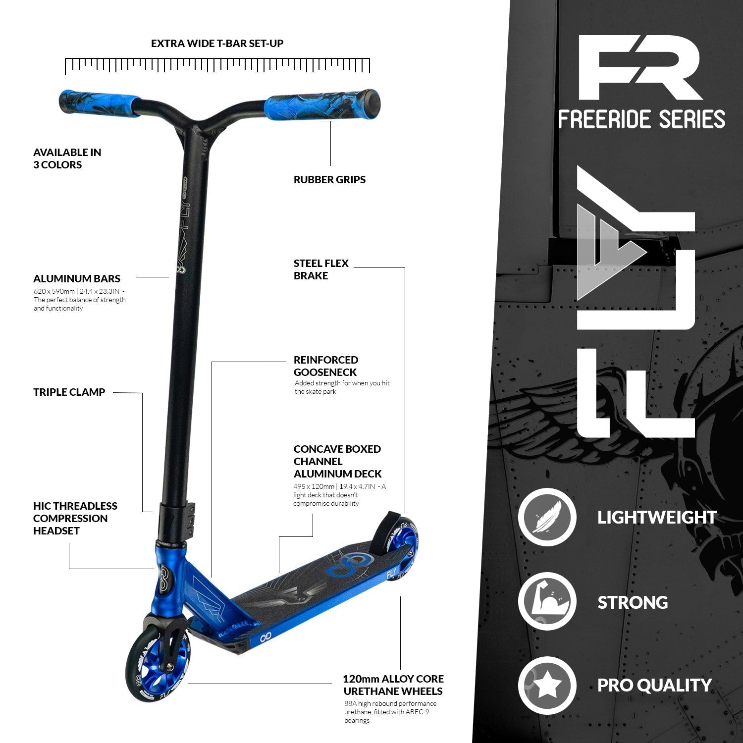 FLY Blue -  FR Series Pro Trick Scooter