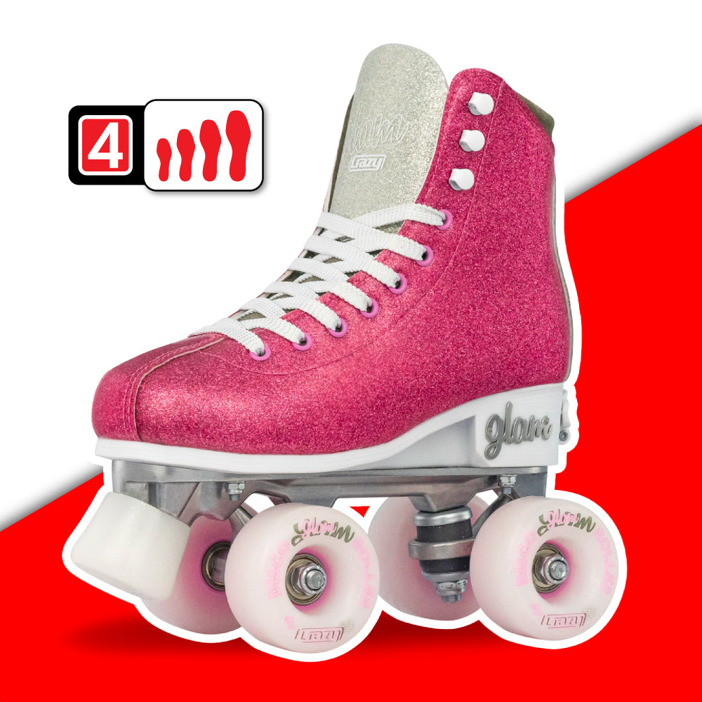 Warehouse Deal | GLAM - Pink Size Adjustable Roller Skates