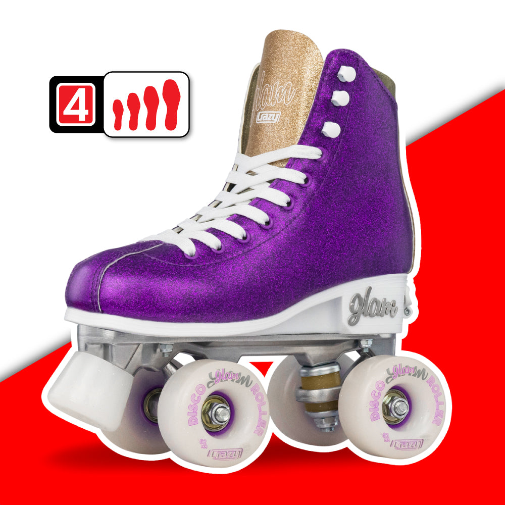 Warehouse Deal | GLAM - Purple Size Adjustable Roller Skates