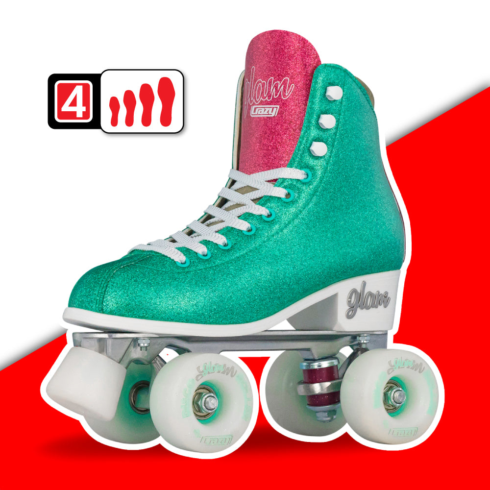 Warehouse Deal | GLAM - Teal Size Adjustable Roller Skates