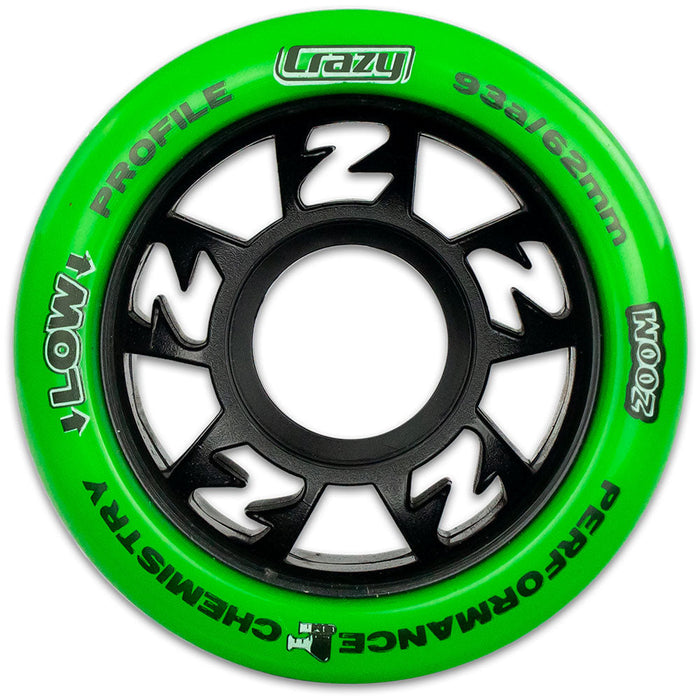 ZOOM Black Custom Wheels Kit Crazy Skates