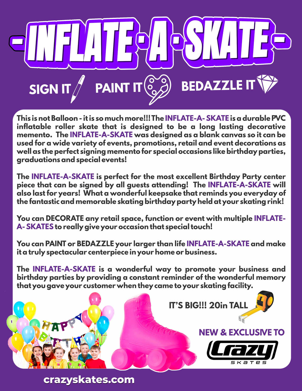 INFLATE-A-SKATE Black