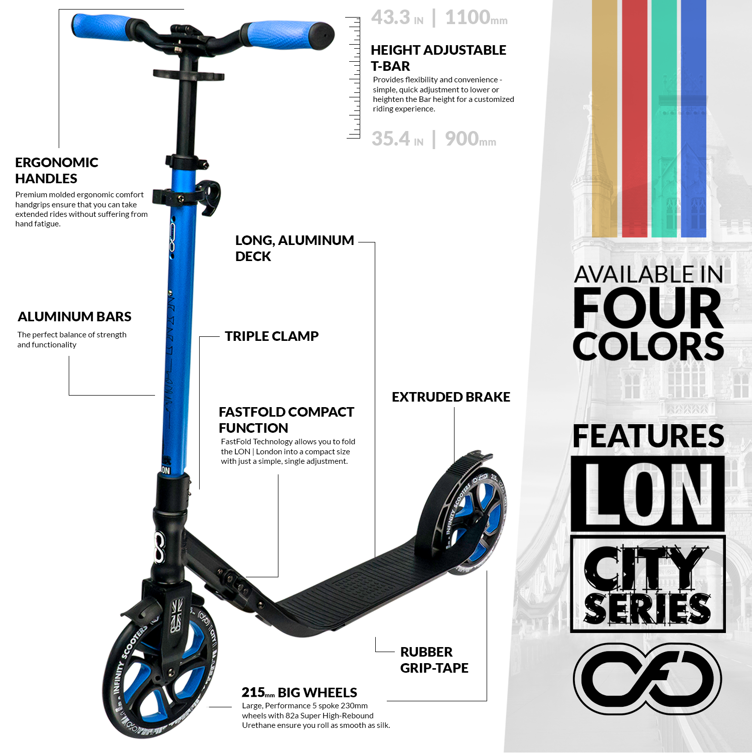 LON Blue - London City Series Scooter