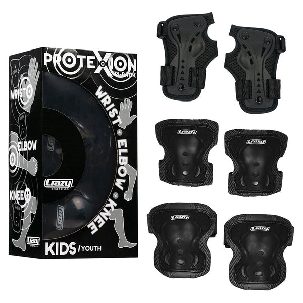 Black PROTExION Safety Pads - Knee, Wrist & Elbow