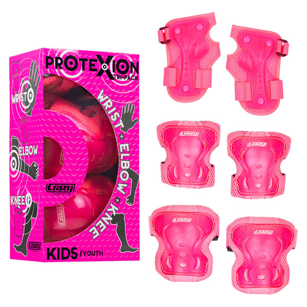 Pink PROTExION Safety Pads - Knee, Wrist & Elbow