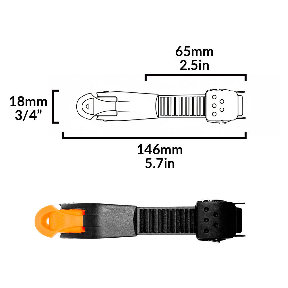 SUPER Rental Inline | Buckles & Receptors - Orange