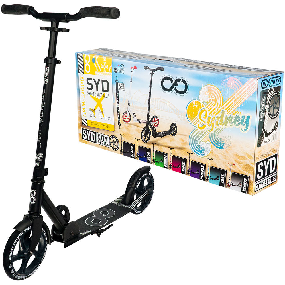 Sydney City Series - Black Commuter Scooter | Infinity Scooters