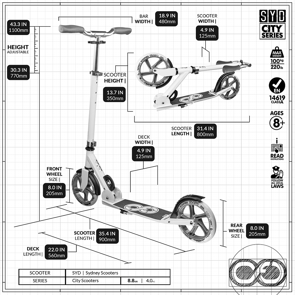 SYD White - Sydney City Series Scooter