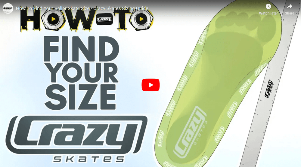 Sizing Guide Crazy Skates