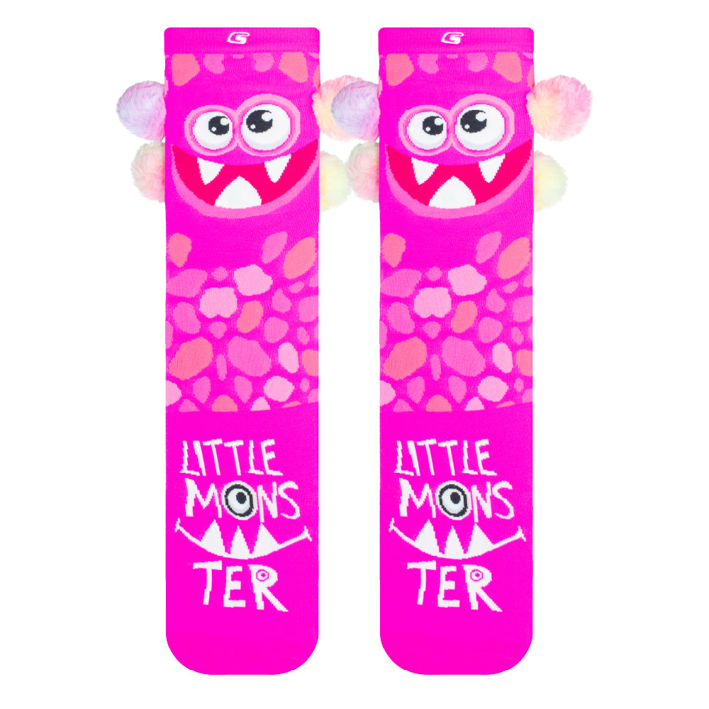 LITTLE MONSTER Pink | Crazy Socks