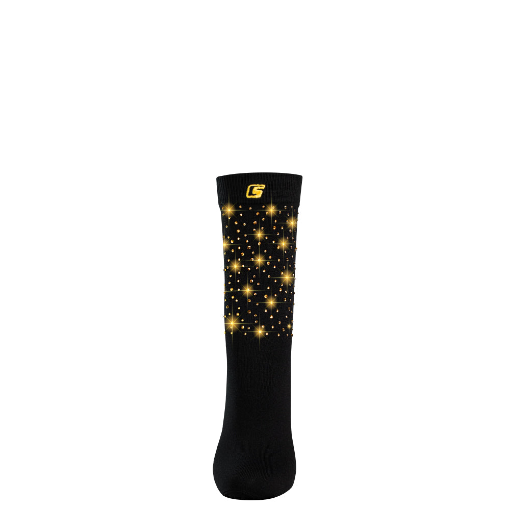 DIAMOND BLACK+GOLD Crew | Crazy Socks
